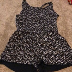 A black and white romper